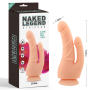 Фаллоимитатор двойной на присоске Chisa Naked Legend Stripper 8.5, бежевый