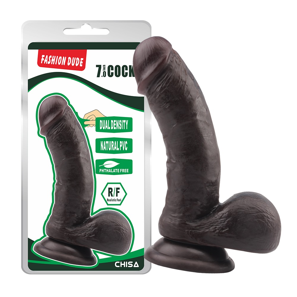 Фаллоимитатор коричневый Chisa Fashion Dude 7 Cock на присоске