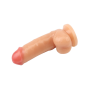 Фаллоимитатор реалистичный с мошонкой Chisa Keep Love Juicy Dildo на присоске, бежевый