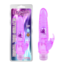 Двойной вибратор Chisa Crystal Jelly на батарейках, фиолетовый