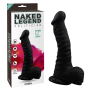 Фаллоимитатор с мошонкой на присоске Chisa Naked Legend, черный