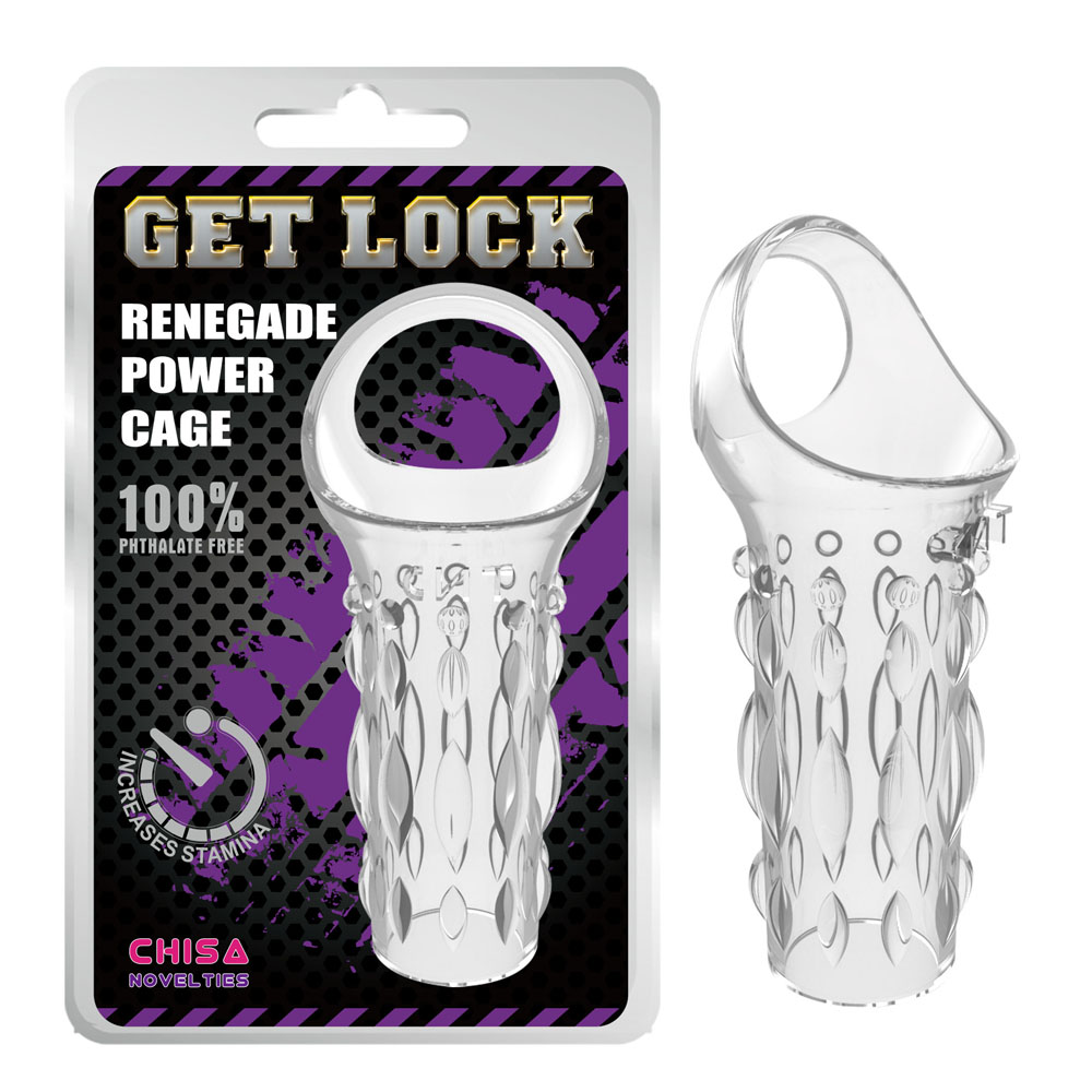 Насадка Chisa Get Lock с петлей для мошонки, прозрачная