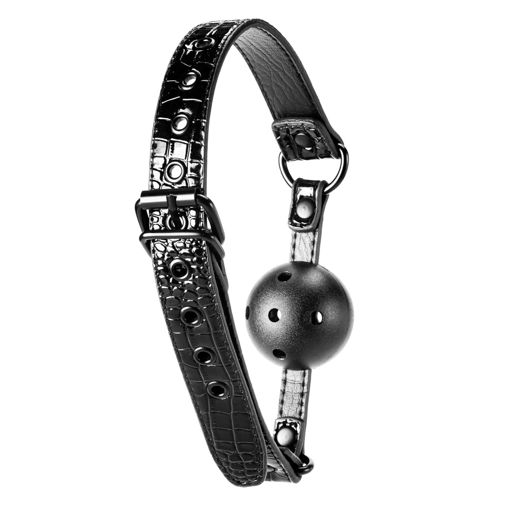 Кляп 4,7 см BLAZE LUXURY BALL GAG CROCO BLACK