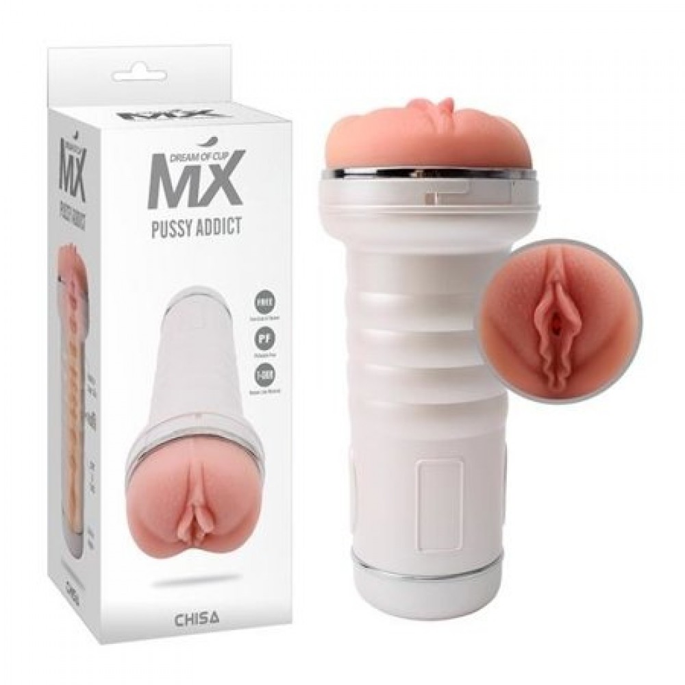Мастурбатор Вагина Chisa MX Pussy Addict в белой колбе