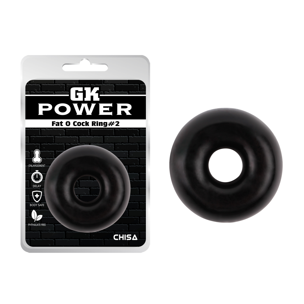 Эрекционное кольцо Chisa GK Power Fat O Cock Ring # 2, черное