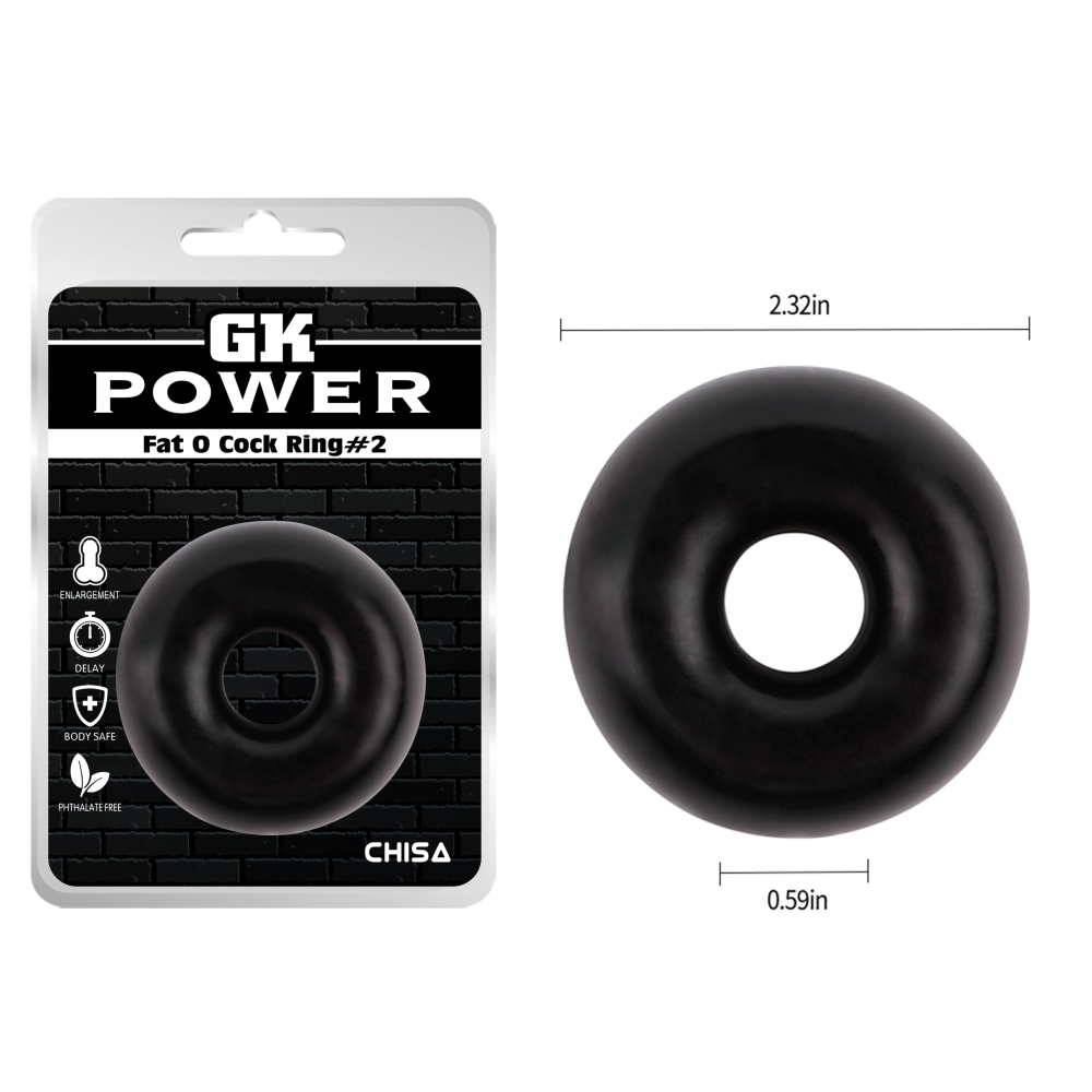 Эрекционное кольцо Chisa GK Power Fat O Cock Ring # 2, черное