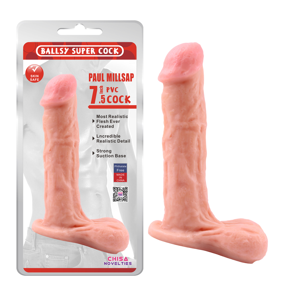 Фаллоимитатор реалистичный с мошонкой Chisa Ballsy Super Cock, бежевый
