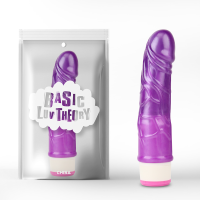 Вибратор реалистичный на батарейках Chisa Basic Luv Theory Stud Rod, фиолетовый, 17.5 см