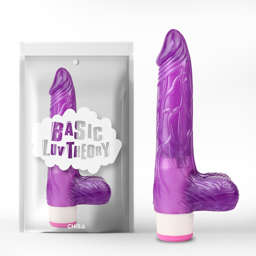 Вибратор ребристый Chisa Basic Luv Theory, фиолетовый, 20 cм