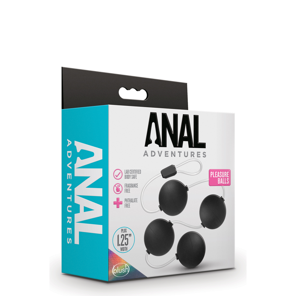 Анальные шарики Blush Anal Adventures Pleasure Balls - Black