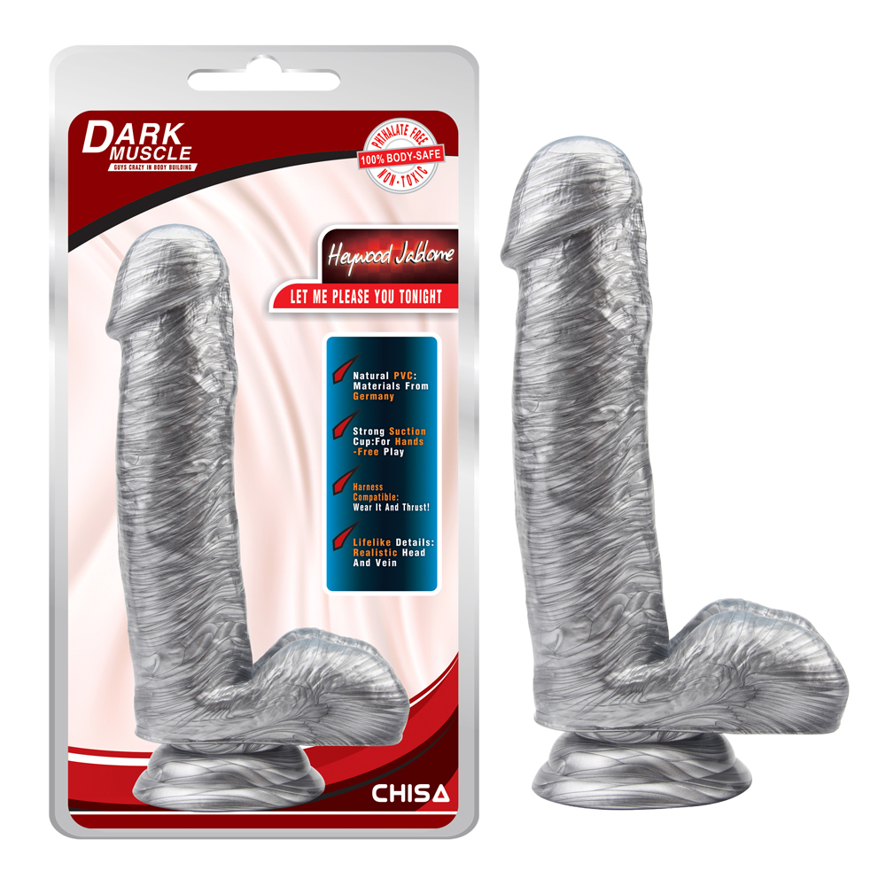 Фаллоимитатор реалистичный Chisa Dark Muscle на присоске, серебристый