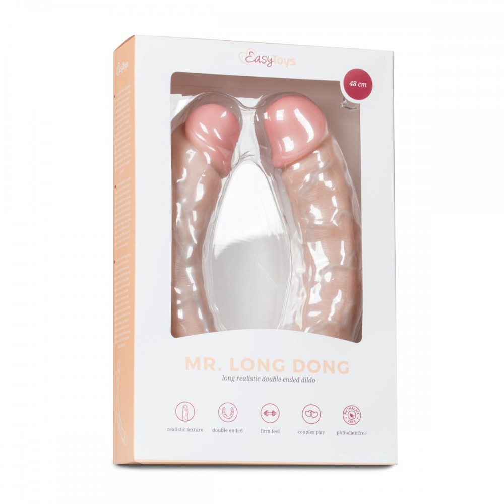 Двусторонний реалистичный фаллоимитатор Easy Toys «Mr. Long Dong» 50 cm