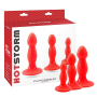 Набор анальных пробок Chisa HotStorm ANAL WAVE PROBE KIT, красный