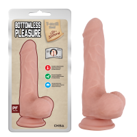 Фаллоимитатор реалистичный Chisa T-skin ReaL Bottomless Pleasure с мошонкой на присоске