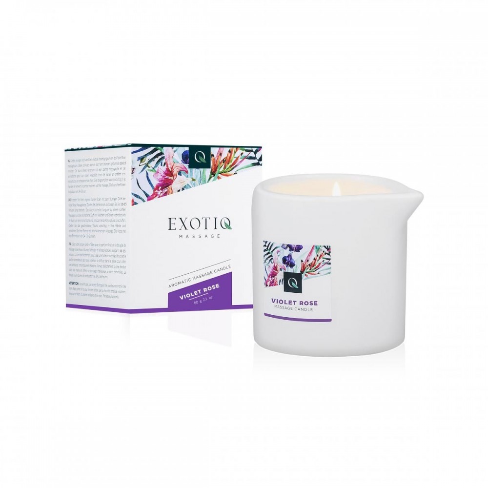 Массажная свеча Exotiq Massage Candle Violet Rose - 60 мл