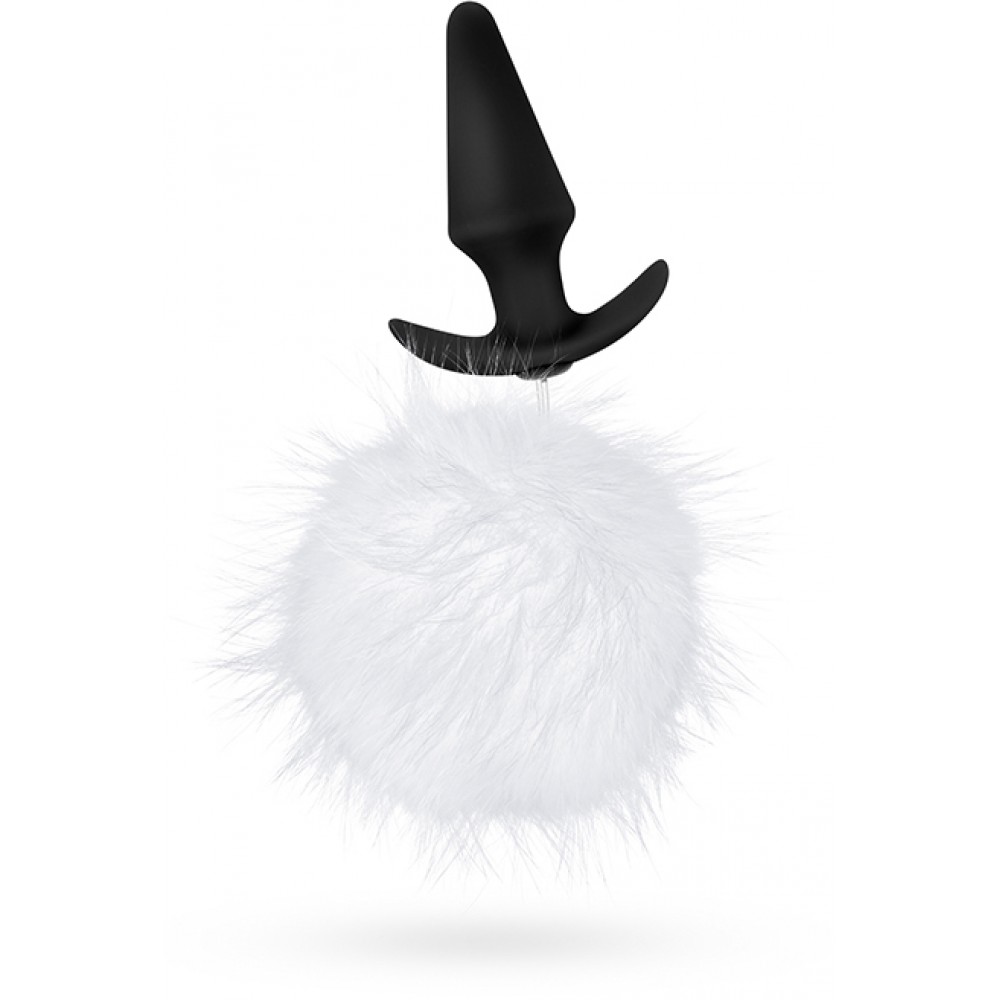 T330675 Анальная пробка с помпоном POM PLUGS FUR POM POM WHITE