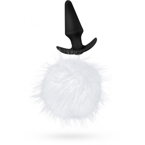 T330675 Анальная пробка с помпоном POM PLUGS FUR POM POM WHITE