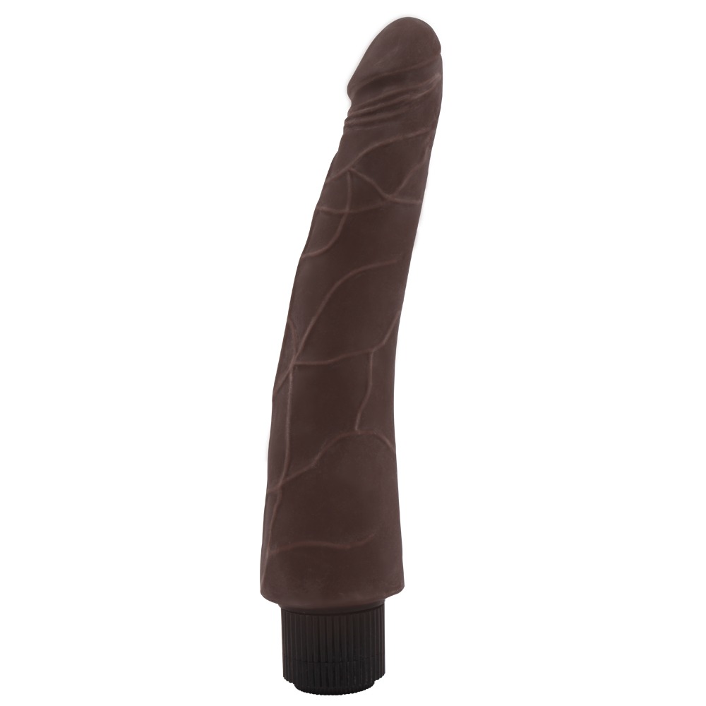 Вибратор из киберкожи Chisa T-skin ReaL Flirtation на батарейках, коричневый