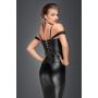 Корсет с гипюром F159 Noir Handmade M