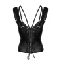 Корсет с гипюром F159 Noir Handmade M