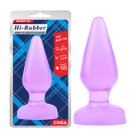 Анальная пробка большая Chisa Hi-Rubber, фиолетовая