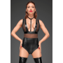 Боди сексуальный из винила F183 Noir Handmade XL