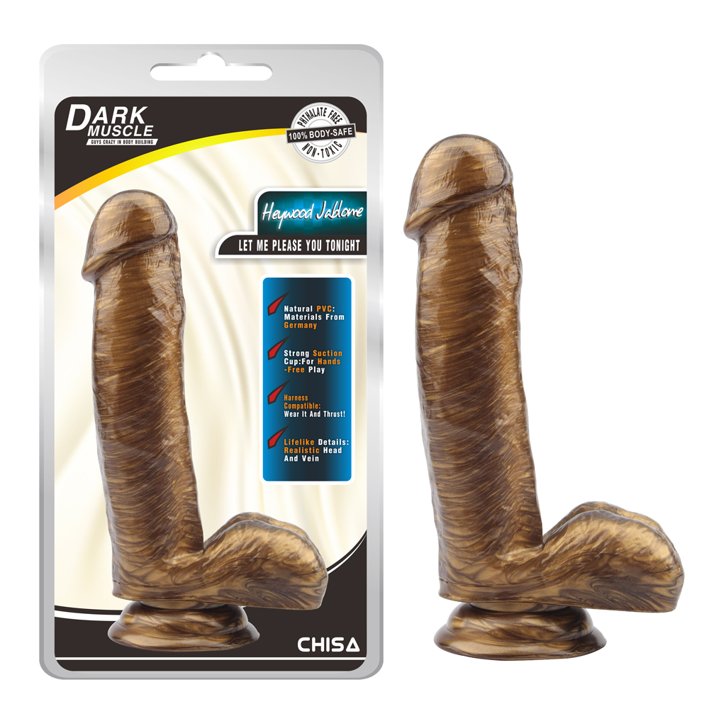 Фаллоимитаор реалистик на присоске Chisa Dark Muscle, золотистый