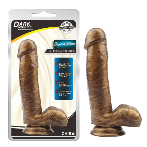 Фаллоимитаор реалистик на присоске Chisa Dark Muscle, золотистый