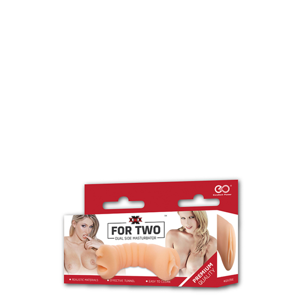 Двухсторонний мастурбатор XXX FOR TWO DUAL SIDE MASTURBATOR FLESH