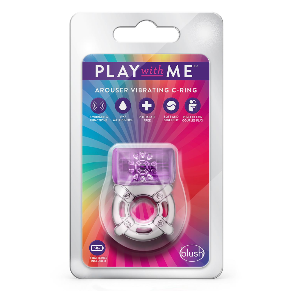 Эрекционное виброкольцо PLAY WITH ME ONE NIGHT STAND VIBRATING C-RING PURPLE