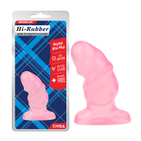 Рифленная анальная пробка Chisa Hi-Rubber Raging Mini Plug, розовая