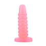 Большая анальная пробка Chisa Hi-Rubber Chubby розовая