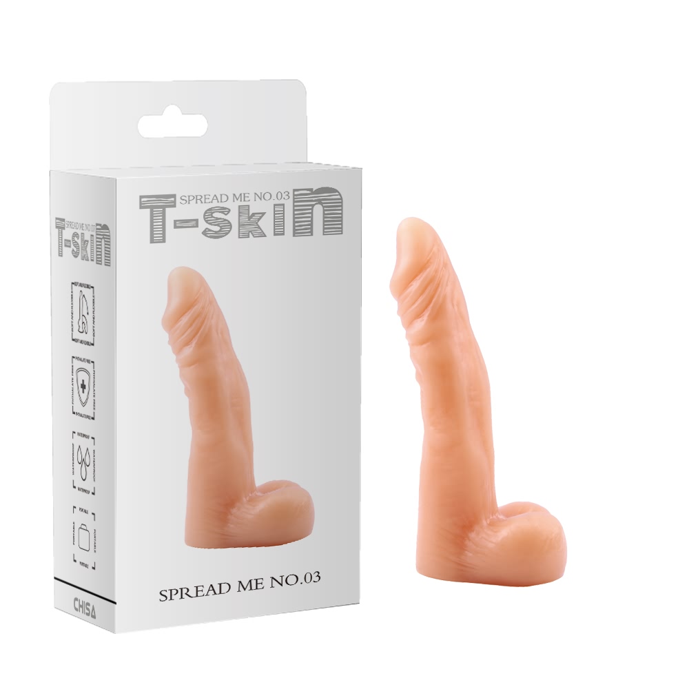 Фаллоимитатор реалистичный с мошонкой Chisa T-skin, телесный