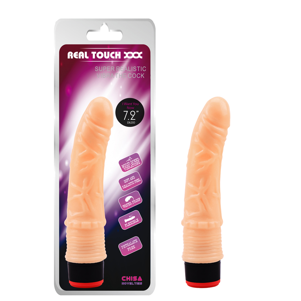 Вибратор реалистичный Chisa Real Touch XXX 7.2 на батарейках, телесный