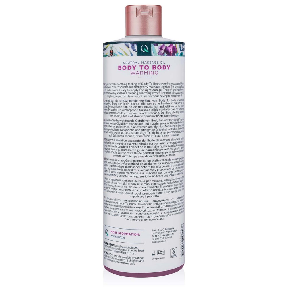 Массажное масло согревающее для всего тела Exotio massage Body to body warming 500 ml