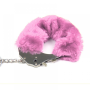 Наручники металлические Roomfun с толстым розовым мехом FURRY CuffS