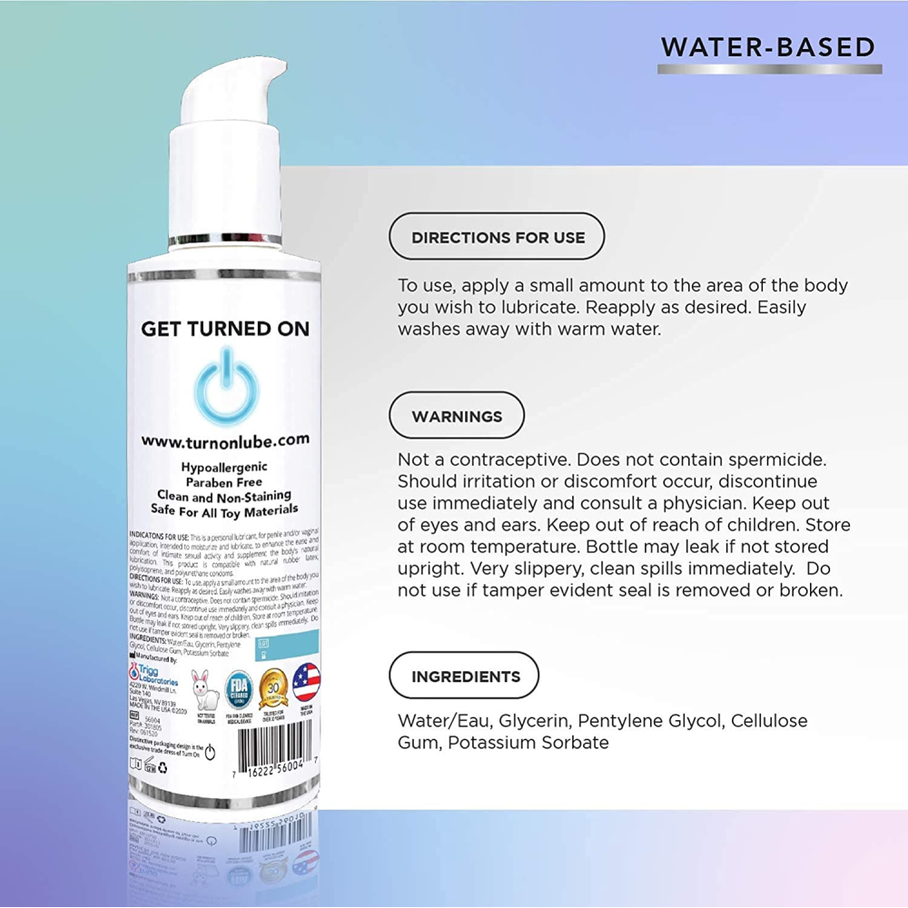 Лубрикант на водной осове WET Turn on Unflavored Water Based Lube 178 мл