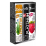 Набор лубрикантов Wet Sampler Lubricant (Platinum, Essential95, Flavored Strawberry) 3 шт. по 30 мл