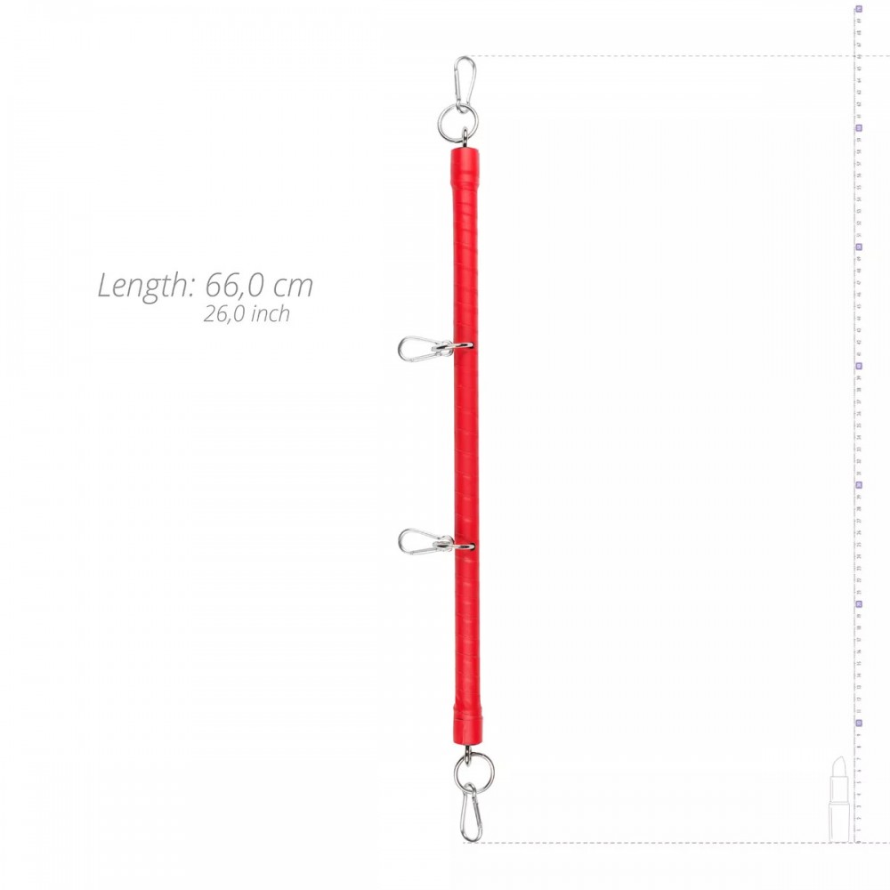 Распорка с карабинами Whipped Shawn Spreader Bar - 50 см, красная