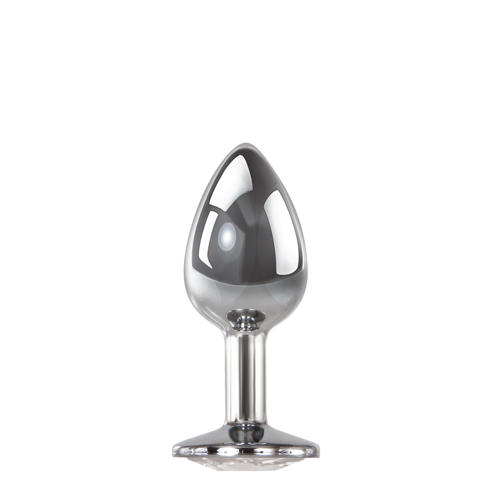 Анальная пробка с камнем A&E CLEAR GEM ANAL PLUG MEDIUM