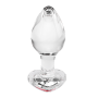 Анальная пробка стеклянная размер M ADAM ET EVE RED HEART GEM GLASS PLUG MEDIUM