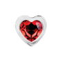 Анальная пробка стеклянная размер M ADAM ET EVE RED HEART GEM GLASS PLUG MEDIUM