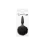 Анальная пробка с мягким пушистым хвостом кролика BUNNY TAILS MINI BLACK BLACK FUR