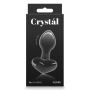 Стеклянная пробка NS Novelties CRYSTAL HEART BLACK