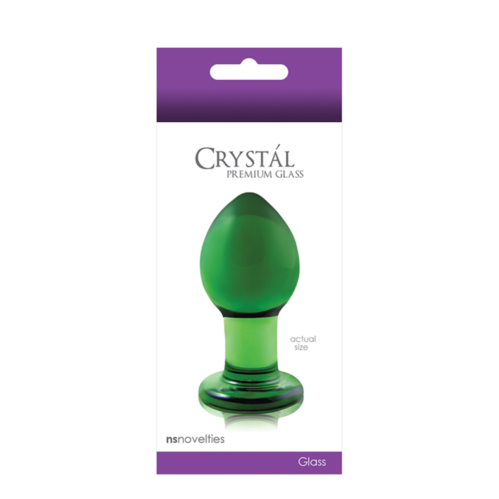 Стеклянная пробка NS Novelties CRYSTAL MEDIUM GREEN