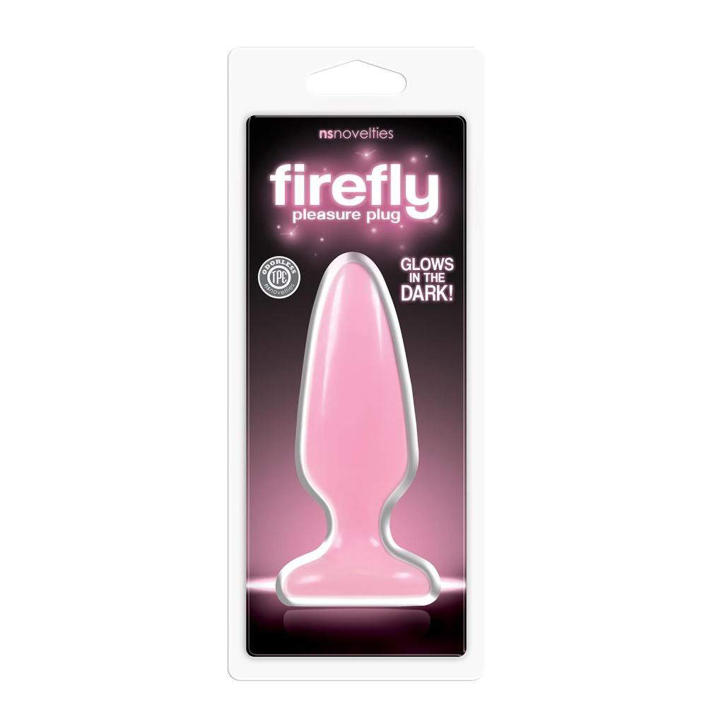 Анальная пробка светящаяся NS Novelties FIREFLY PLEASURE PLUG MEDIUM PINK