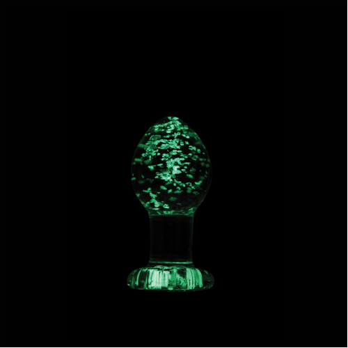 Анальная пробка стеклянная светящаяся NS Novelties FIREFLY GLASS PLUG SMALL CLEAR