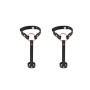 Пара браслетов на запястье и палец Bijoux Indiscrets MAZE Hand Bracelet Harness Black, экокожа