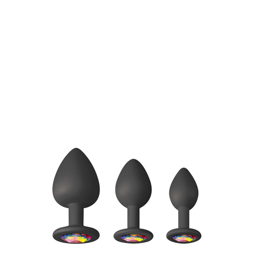 Набор анальных пробок силикон NS Novelties GLAMS SPADES TRAINER KIT BLACK Набор анальных пробок силикон NS Novelties GLAMS SPADES TRAINER KIT BLACK