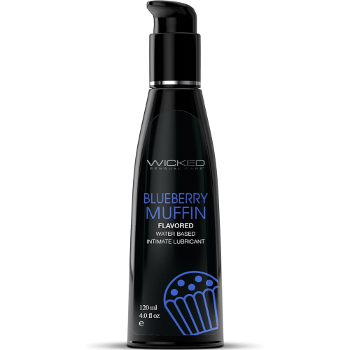 Съедобный лубрикант WICKED AQUA со вкусом черничного маффина 120 мл